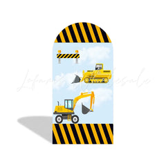 Construction Vehicles Theme Arch Backdrop Wall Cloth Cover For Birthday Baby Shower Party