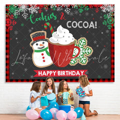 Lofaris Cookies and Cocoa! Winter Christmas Brithday Backdrop