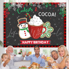 Lofaris Cookies and Cocoa! Winter Christmas Brithday Backdrop