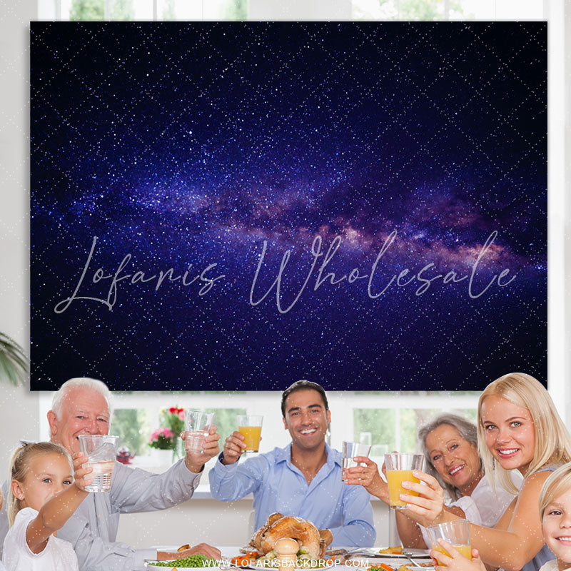 Lofaris Cosmic Galaxy Theme Dark Pretty Happy Birthday Backdrop