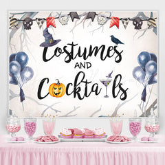 Lofaris Costumer and Cocktails Bule Balloon Halloween Backdrop