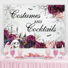 Lofaris Costumer and Cocktails Skeleton Halloween Backdrop