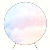 Cotton Candy Clouds Round Backdrop For Dreamy Party Celebration Fun