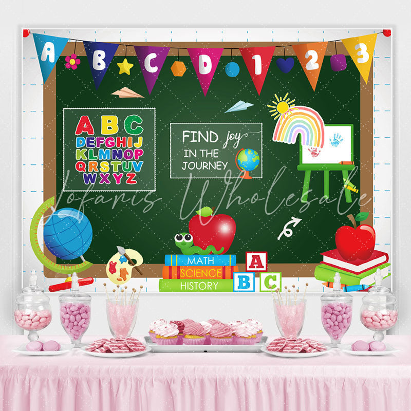 Lofaris Course Blackboard Photo Backdrop for Back to School