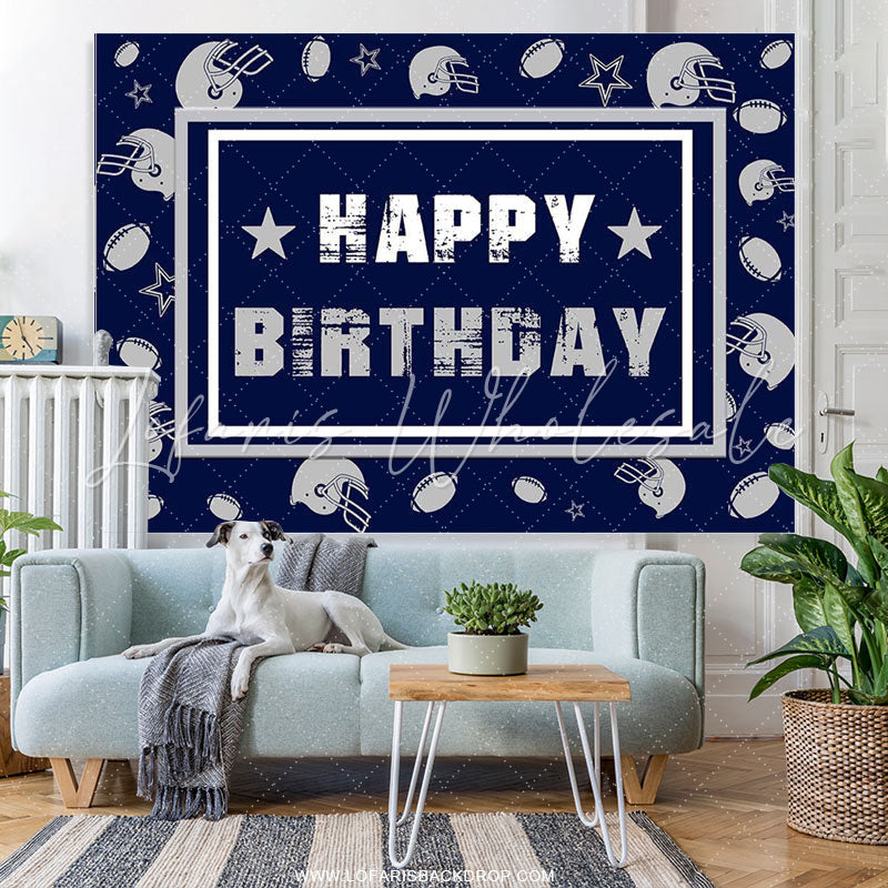 Lofaris Cowboy All-Star Theme Happy Birthday Backdrop For Boy