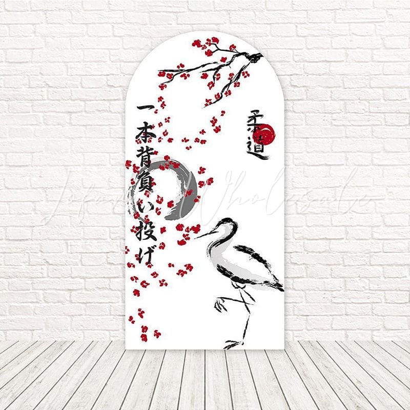 Crane Judo Theme Celebration Arch Backdrop For Martial Arts Events