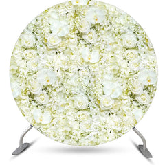 Lofaris Creamy Floral Petal Wall Holy Round Wedding Backdrop
