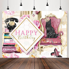 Lofaris Crown Cats Books Floral Birthday Backdrop For Women