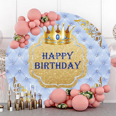 Lofaris Crown Diamond Circle Happy Birthday Backdrop For Boy