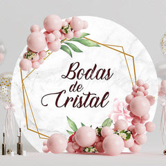 Crystal Wedding Anniversary Round Backdrop for Romantic Night