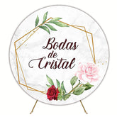 Crystal Wedding Anniversary Round Backdrop for Romantic Night