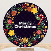 Lofaris Custom Circle Chrismas Garland Backdrop For Decoration