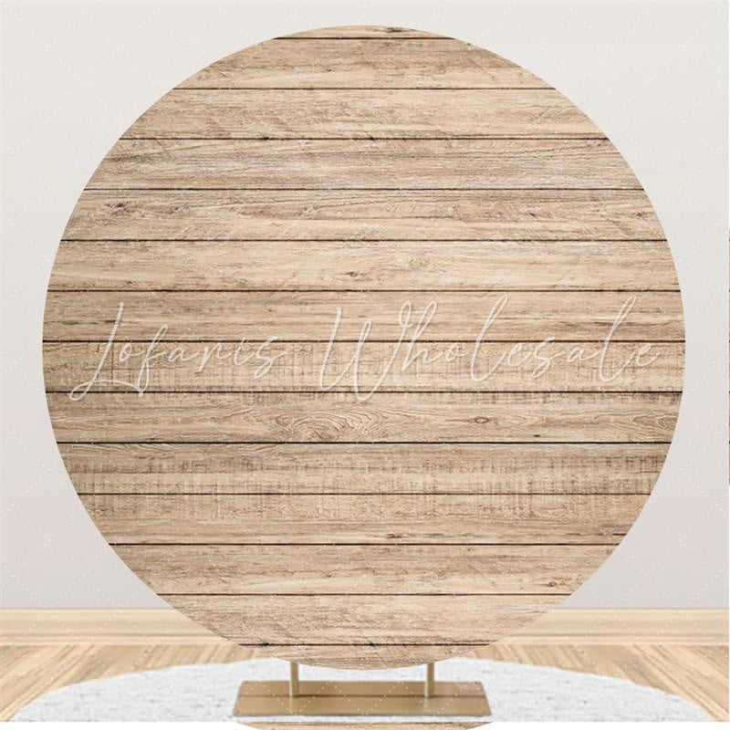 Lofaris Custom Circle Simple Wooden Backdrop For Decoration