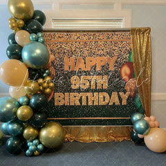 Lofaris Custom Matte Vinyl Party Backdrop with Photo Text
