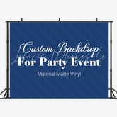Lofaris Custom Matte Vinyl Party Backdrop with Photo Text
