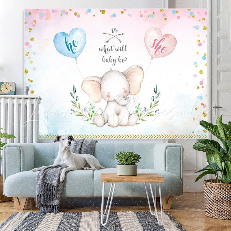 Lofaris Cute And Lovely Elephant Gender Reveal Baby Shower