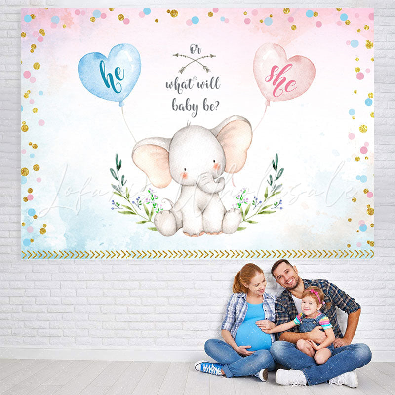 Lofaris Cute And Lovely Elephant Gender Reveal Baby Shower