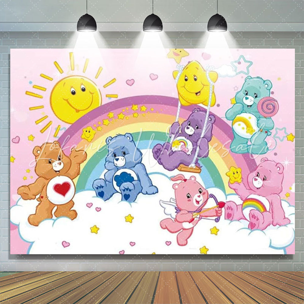Cute Care Bear Birthday Party Backdrop For Indoor Party Supplies