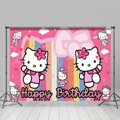 Cute Cat Super Kitties Birthday Party Backdrop