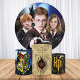 Lofaris Cute Harry Potter Themed Round Backdrop Kit For Party