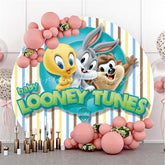 Lofaris Cute Little Animals Round Kids Baby Shower Backdrop