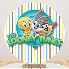 Lofaris Cute Little Animals Round Kids Baby Shower Backdrop