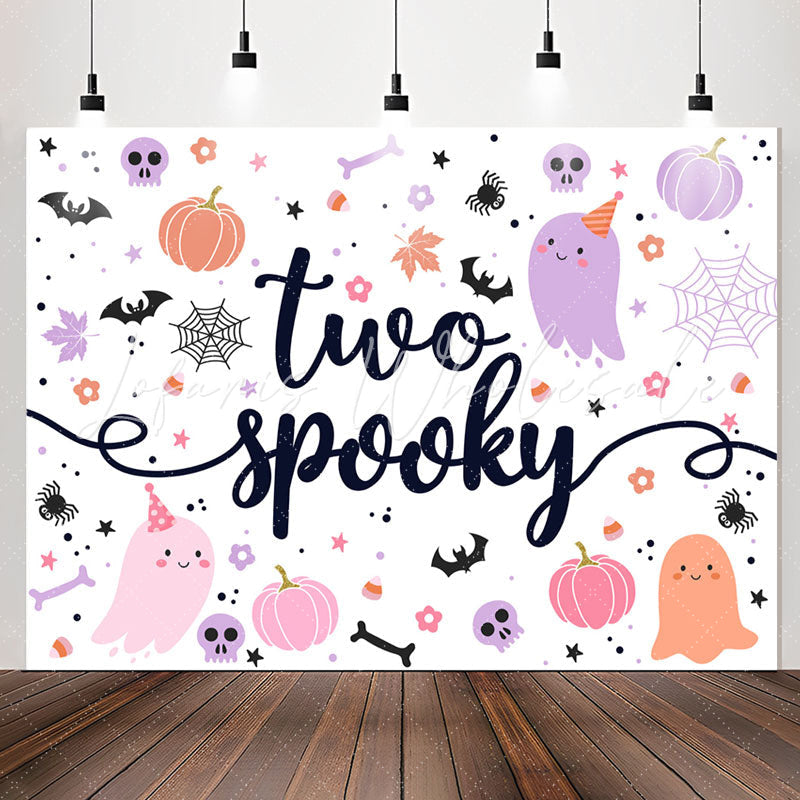 Lofaris Cute Spooky Halloween Ghost 2nd Birthday Backdrop
