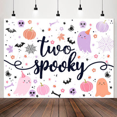 Lofaris Cute Spooky Halloween Ghost 2nd Birthday Backdrop