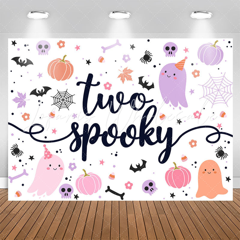 Lofaris Cute Spooky Halloween Ghost 2nd Birthday Backdrop