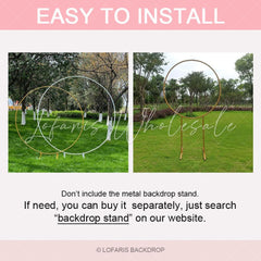 Lofaris Cute Version Planet Universe Happy Birthday Round Backdrop