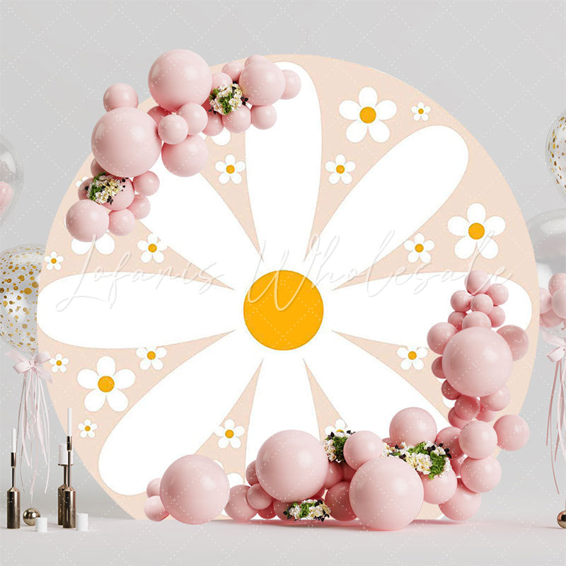Daisy Round Backdrop for Bright Spring Celebration