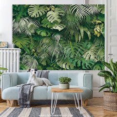 Lofaris Dark Green Leaves Nature Spring Birthday Party Backdrop