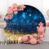 Lofaris Dark Night Theme With Shiny Golden Round Backdrop