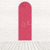 Dark Pink Slatted Arch Backdrop for Vibrant and Exciting Party Decor