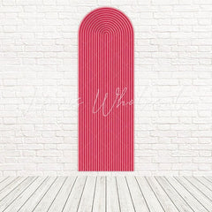 Dark Pink Slatted Arch Backdrop for Vibrant and Exciting Party Decor