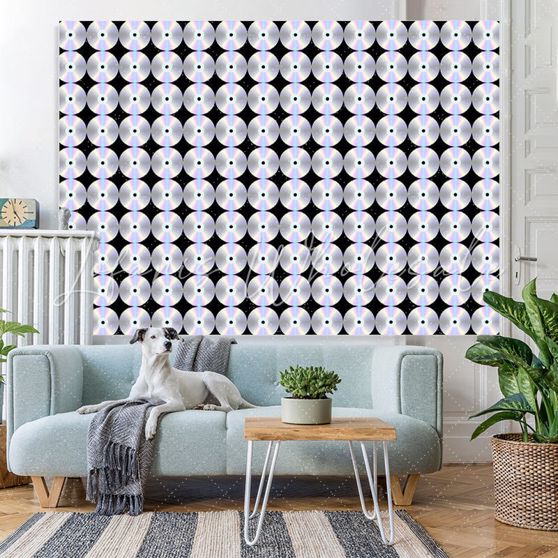Lofaris Dazzling Cd Backdrop for Dance Party Birthday