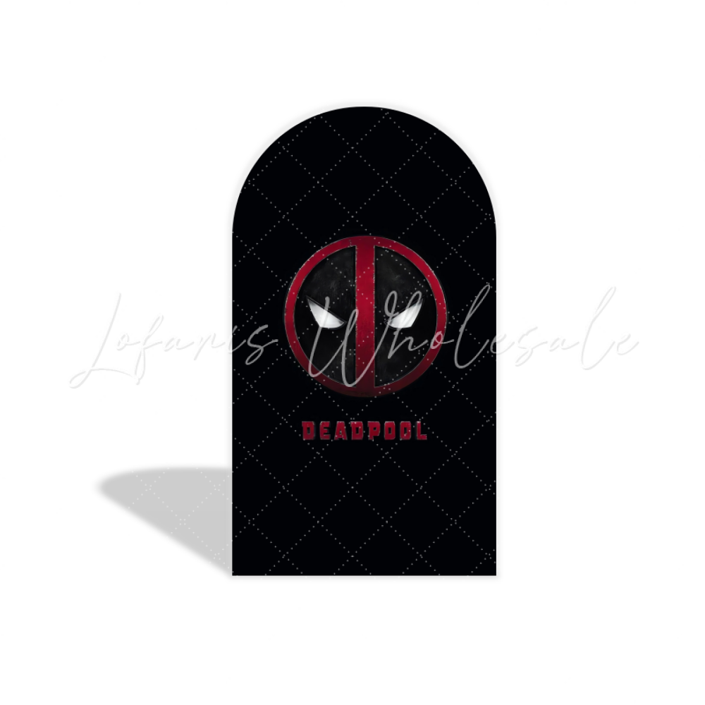 Deadpool Theme Birthday Party Arch Backdrop Wall Cloth Cover