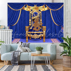 Lofaris Deep Blue Little Prince Baby Shower Backdrop For Boy