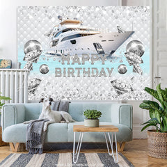 Lofaris Diamond Ship Theme Grand Happy Birthday Backdrop