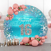 Lofaris Diamonds Underwater Round Sweet 16 Birthday Backdrop