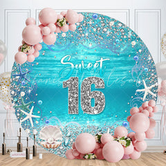 Lofaris Diamonds Underwater Round Sweet 16 Birthday Backdrop
