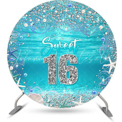 Lofaris Diamonds Underwater Round Sweet 16 Birthday Backdrop