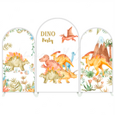 Dinosaur Cartoon Baby Shower Birthday Party Arch Backdrop Wall Cloth Cover