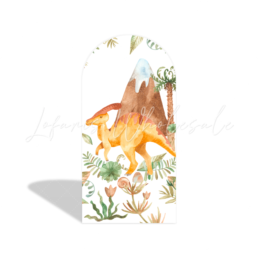 Dinosaur Cartoon Baby Shower Birthday Party Arch Backdrop Wall Cloth Cover