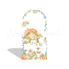 Dinosaur Cartoon Baby Shower Birthday Party Arch Backdrop Wall Cloth Cover