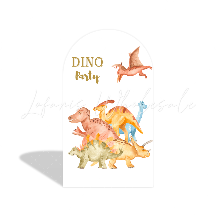 Dinosaur Cartoon Baby Shower Birthday Party Arch Backdrop Wall Cloth Cover