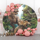 Lofaris Dinosaur Forest For Boys Party Round Backdrop Cover