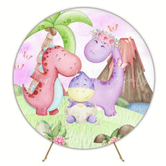 Dinosaur Jurassic World Round Backdrop For Prehistoric Party Fun