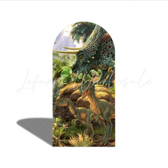 Dinosaur Theme Birthday Baby Shower Party Arch Backdrop Wall Cloth Cover