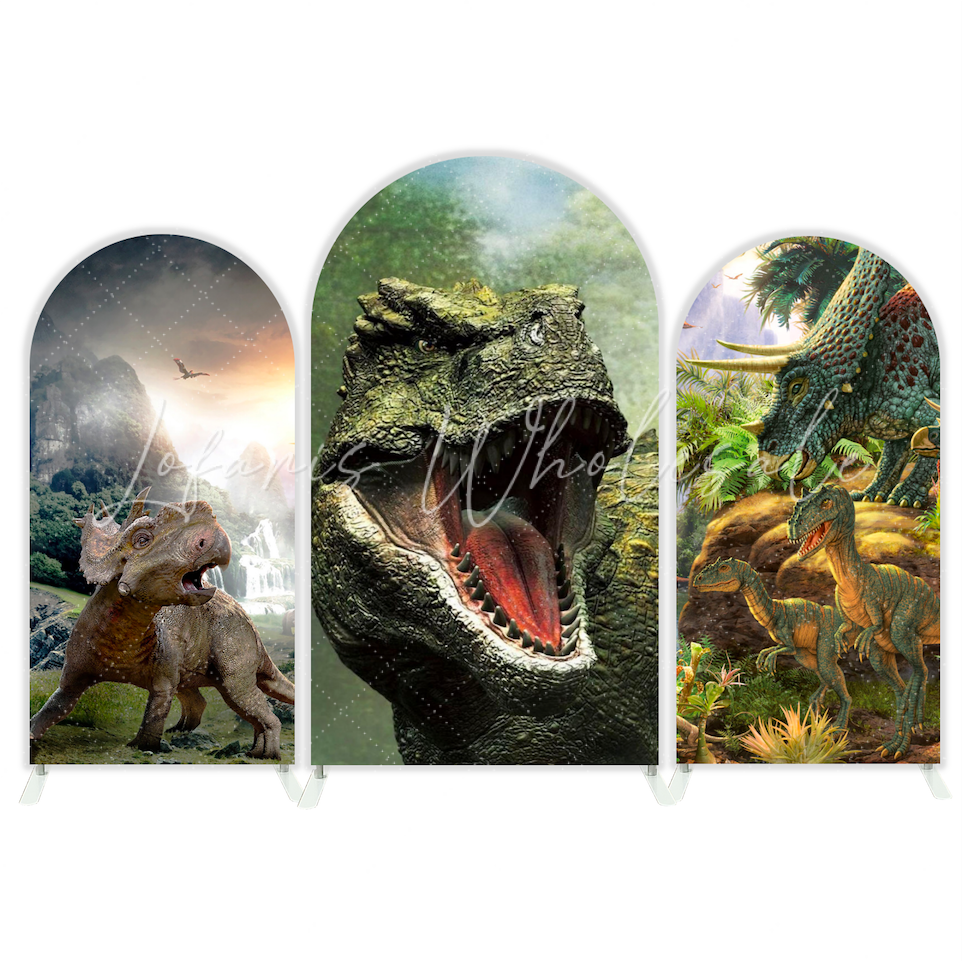Dinosaur Theme Birthday Baby Shower Party Arch Backdrop Wall Cloth Cover